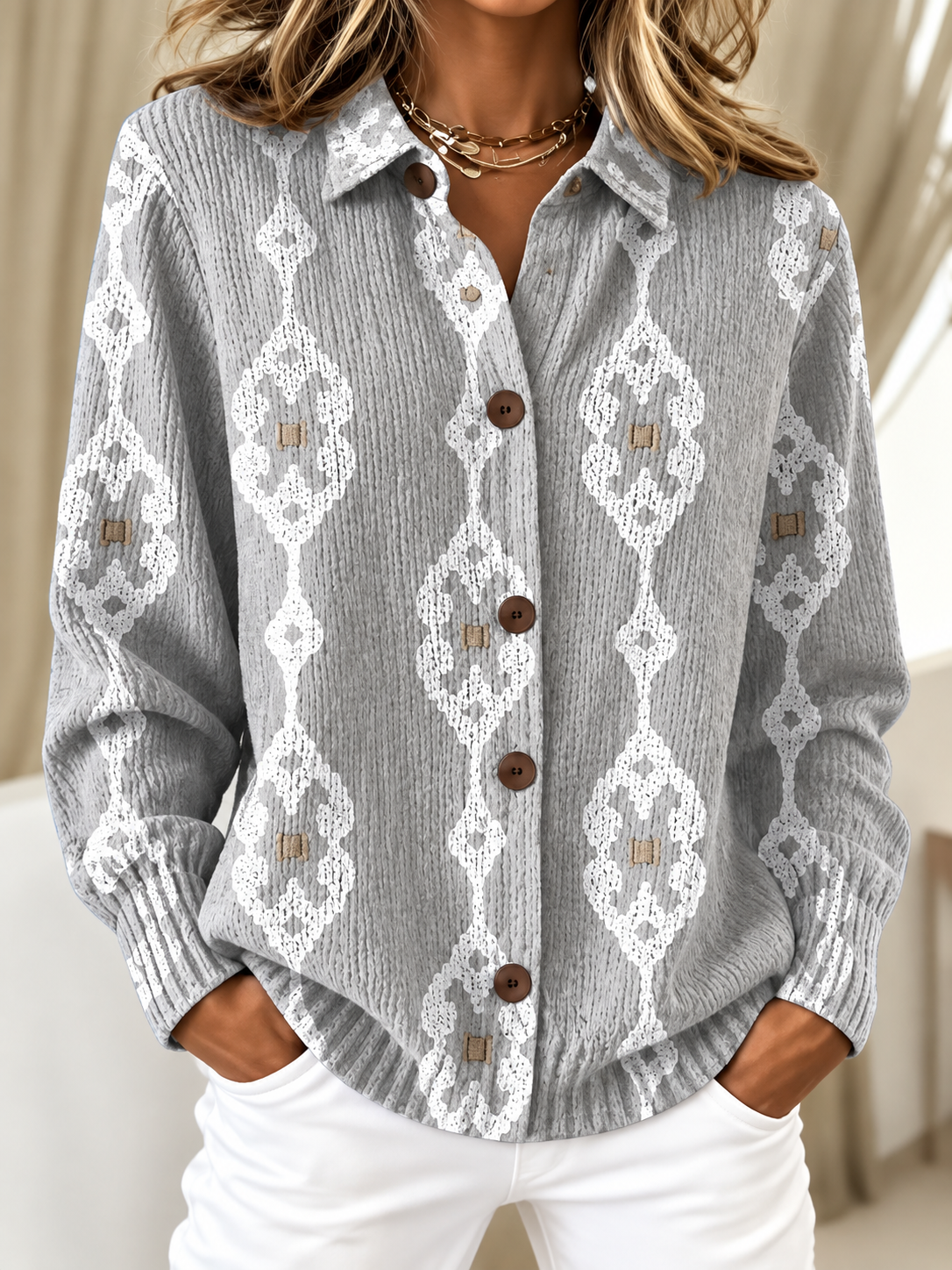Chemise Maille à Carreaux